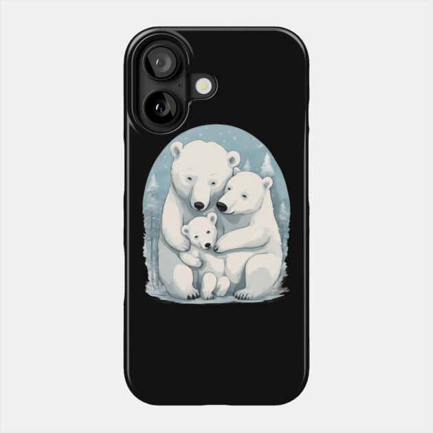 Mama Papa Bear Phone Case by animegirlnft