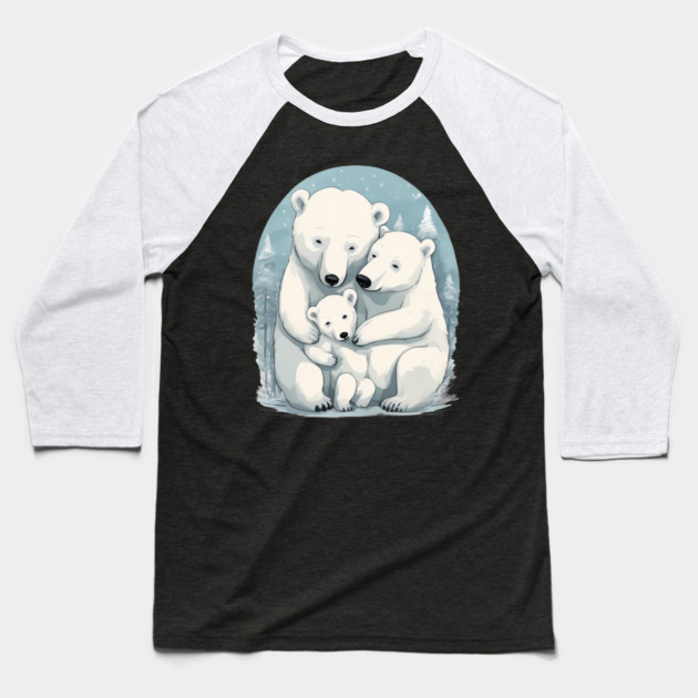 Mama Papa Bear Baseball T-Shirt by animegirlnft