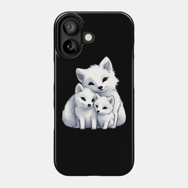 Fox Mum & Kids Phone Case by animegirlnft