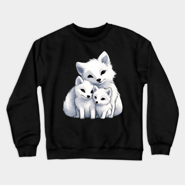 Fox Mum & Kids Crewneck Sweatshirt by animegirlnft