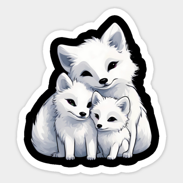 Fox Mum & Kids Sticker by animegirlnft