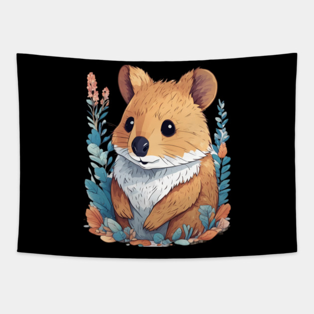 Funny Groundhog Tapestry by animegirlnft