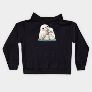 Arctic Seal Family Kids Hoodie