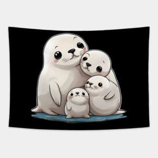 Arctic Seal Family Tapestry