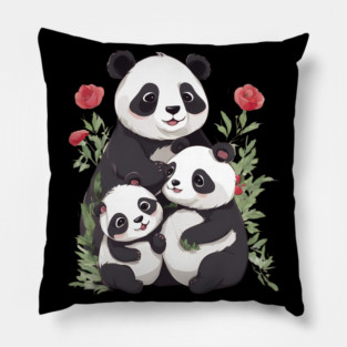 Panda Mum & Cubs Pillow