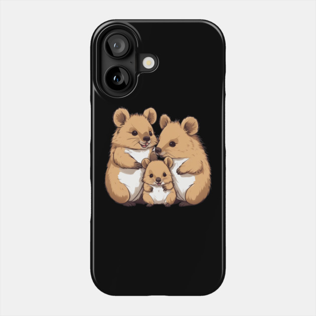 Cute Quokka Family Phone Case by animegirlnft