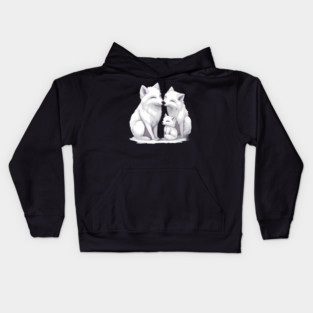 Arctic Wolf Family Kids Hoodie