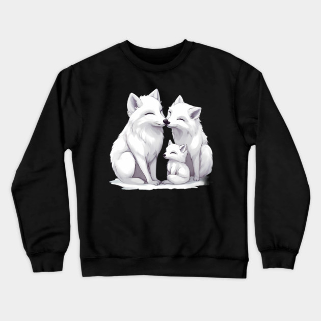 Arctic Wolf Family Crewneck Sweatshirt by animegirlnft