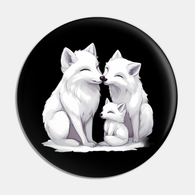 Arctic Wolf Family Pin by animegirlnft