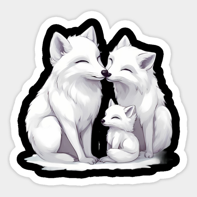 Arctic Wolf Family Magnet by animegirlnft