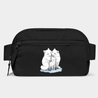 Cute Arctic Fox Family Bag