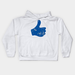Thumbs-Up (Blue) Kids Hoodie