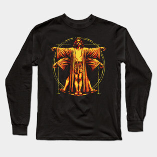 Vitruvian Dude Da Vinci Vitruvian Man Big Lebowski Long Sleeve T-Shirt