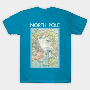 North Pole Vintage Map T-Shirt