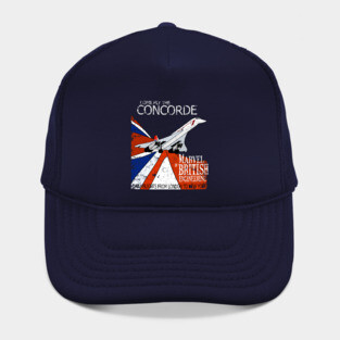 Concorde Supersonic Airliner Retro Vintage British Aircraft Design Hat