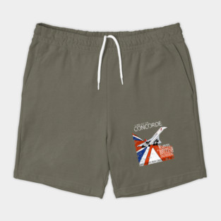Concorde Supersonic Airliner Retro Vintage British Aircraft Design Shorts