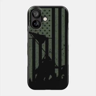 Iwo Jima Flag Raising WWII Military Support Vintage Flag Phone Case