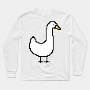 8 Bit Pixelart Silly Goose Long Sleeve T-Shirt