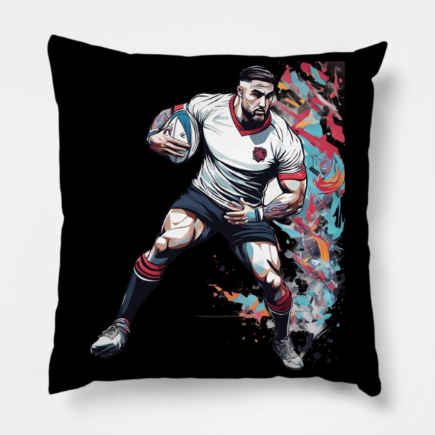 Rugby England Pillow by animegirlnft