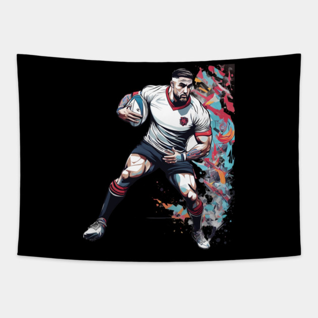Rugby England Tapestry by animegirlnft
