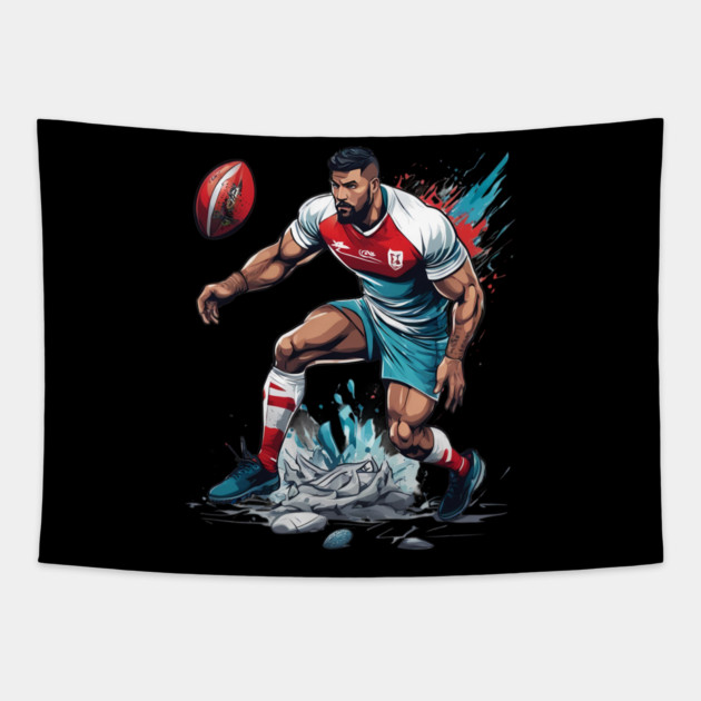 English Rugby Tapestry by animegirlnft