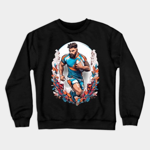 Rugby Football Crewneck Sweatshirt by animegirlnft