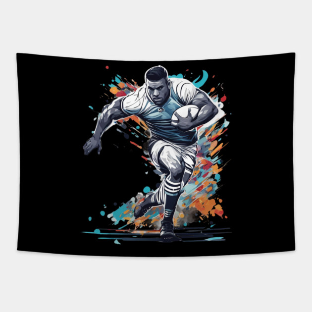Rugby Game Tapestry by animegirlnft