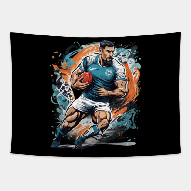 Rugby Japan Tapestry by animegirlnft