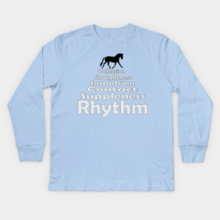 Dressage Training Pyramid Kids Long Sleeve T-Shirt
