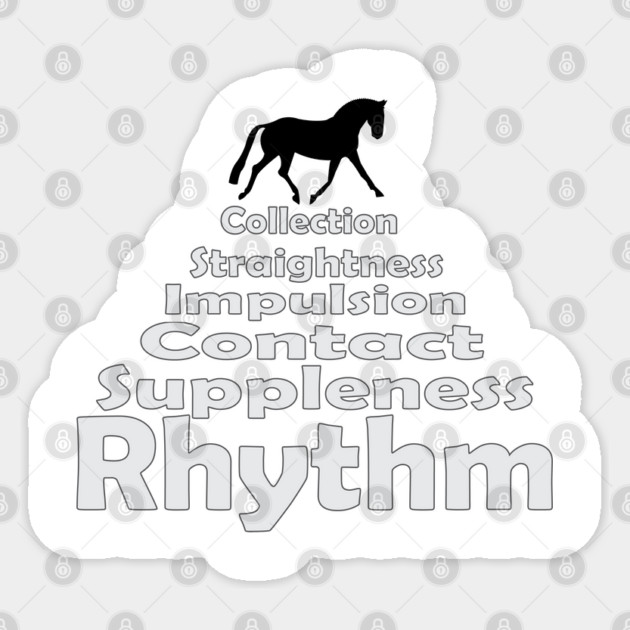 Dressage Training Pyramid Sticker by DickinsonDesign