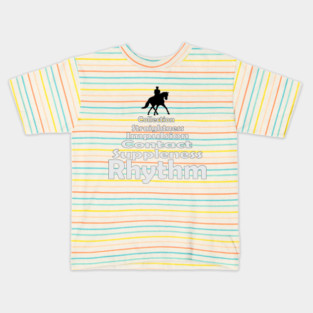 Dressage Training Pyramid Kids T-Shirt