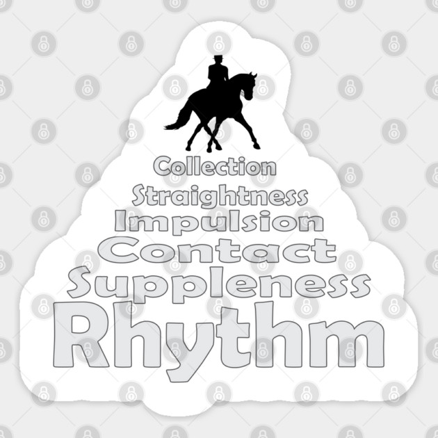 Dressage Training Pyramid Sticker by DickinsonDesign
