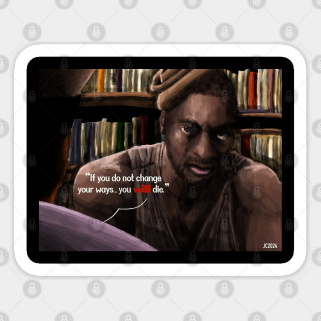 Oz - "Change Your Ways" Simon Adebisi portrait (digital) Sticker by StagArtStudios