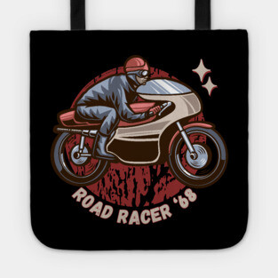 Road Racer '68 Cafe Racer Retro Motorcycle Tote