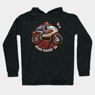 Road Racer '68 Cafe Racer Retro Motorcycle Hoodie