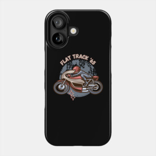 Flat Track '65 Cafe Racer Retro Motorcycle Phone Case