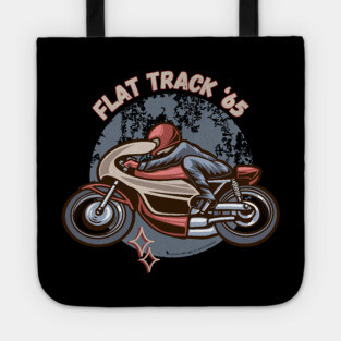 Flat Track '65 Cafe Racer Retro Motorcycle Tote