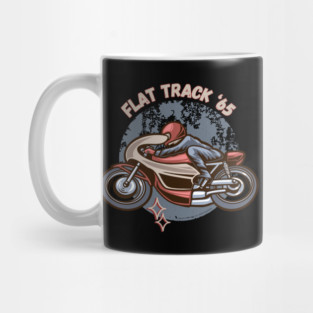 Flat Track '65 Cafe Racer Retro Motorcycle Mug