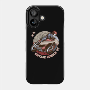 Vintage Rumble '67 Cafe Racer Retro Motorcycle Phone Case