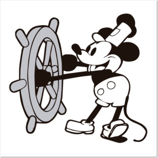 Steamboat Willie (Print front and back) Posters and Art