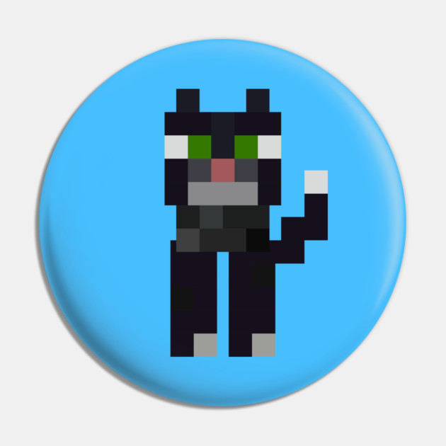 Minecraft Tuxedo Cat Minecraft Cat Pin TeePublic