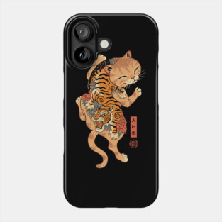 Tiger Cat Irezumi Phone Case