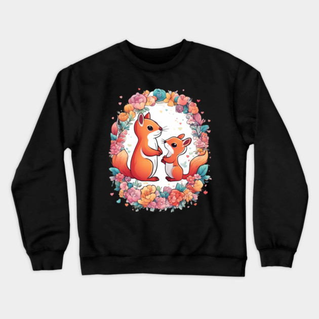 Friendship Squirrel Crewneck Sweatshirt by animegirlnft