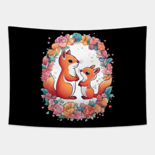 Friendship Squirrel Tapestry