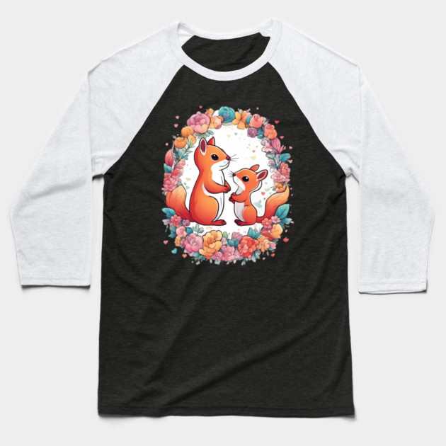 Friendship Squirrel Baseball T-Shirt by animegirlnft