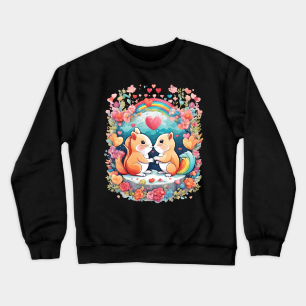 Funny Squirrel Crewneck Sweatshirt by animegirlnft