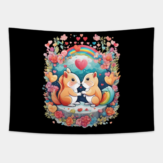 Funny Squirrel Tapestry by animegirlnft