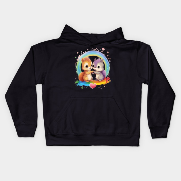 Valentine Squirrel Kids Hoodie by animegirlnft