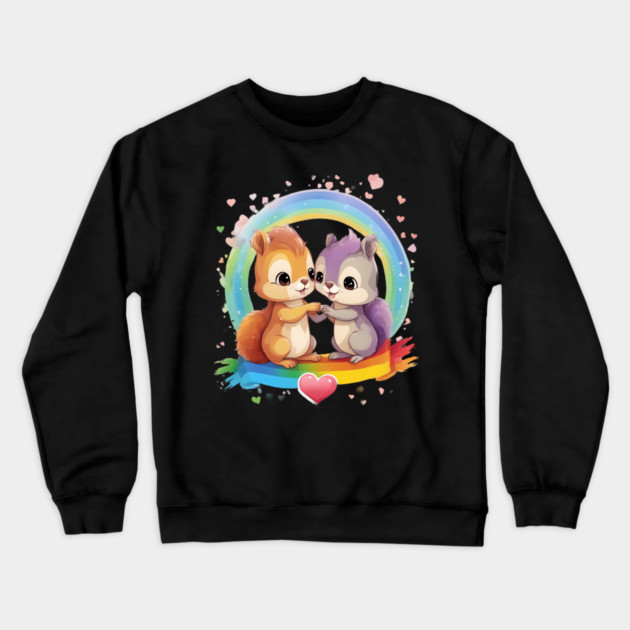 Valentine Squirrel Crewneck Sweatshirt by animegirlnft