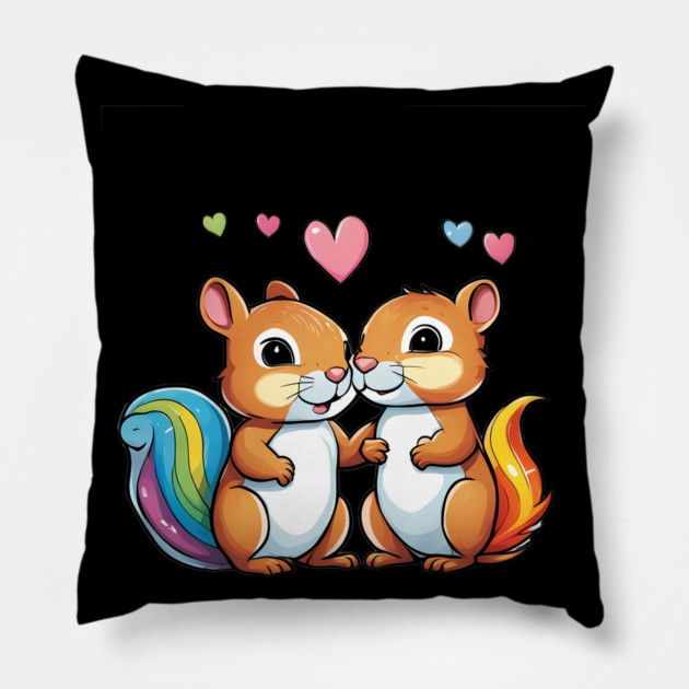 I Love you Squirrel Pillow by animegirlnft